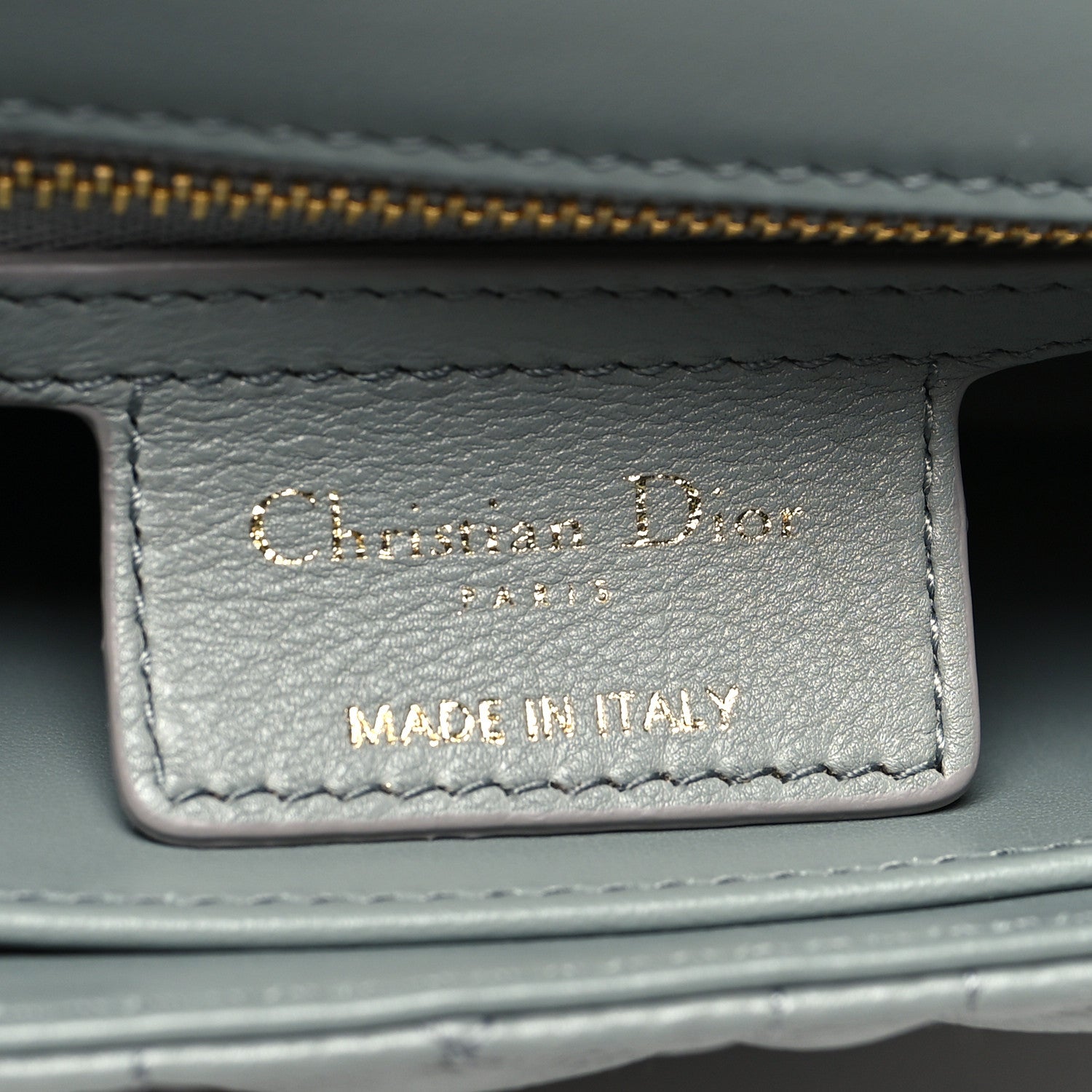 Christian Dior Calfskin Cannage Small Caro Bag Grey 6 of 10