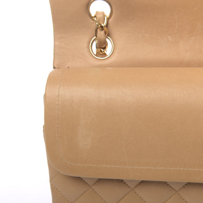 Chanel Lambskin Quilted Medium Double Flap Beige 11 of 13