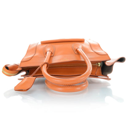 Celine Smooth Calfskin Mini Envelope Luggage Orange 4 of 12