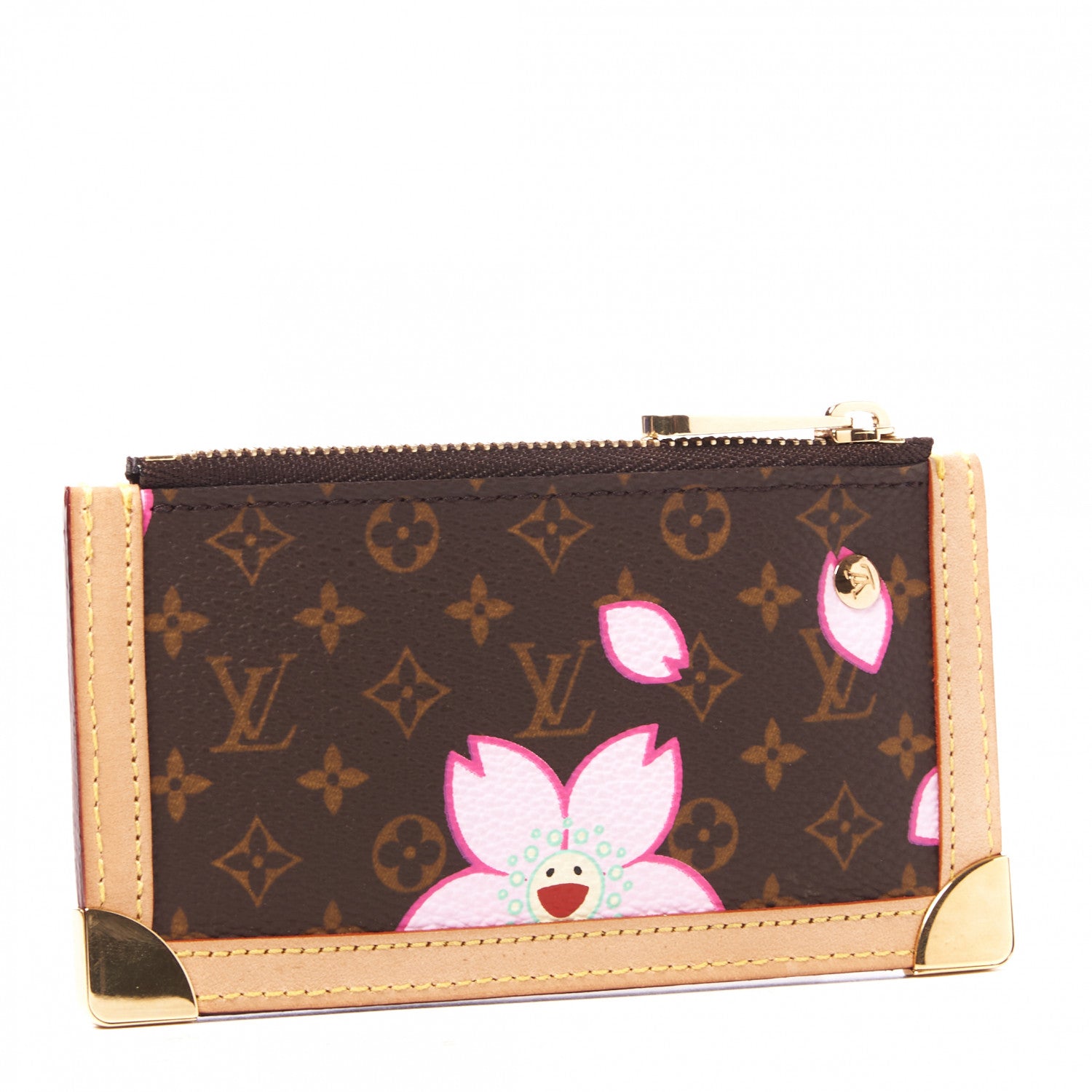 Louis Vuitton Monogram Cherry Blossom Key Pouch Brown 2 of 6