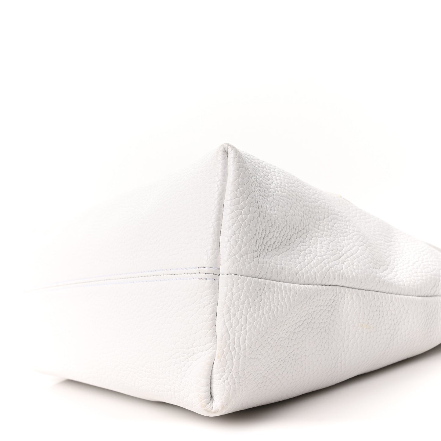London Grainy Calfskin Medium Baynard Tote White