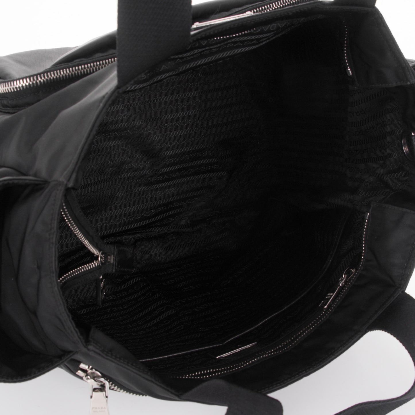 Tessuto Nylon Vela Diaper Bag Black