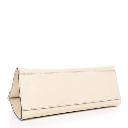 Gucci Grained Calfskin Web Stripe Butterfly Medium Totem Top Handle Bag White 5 of 10