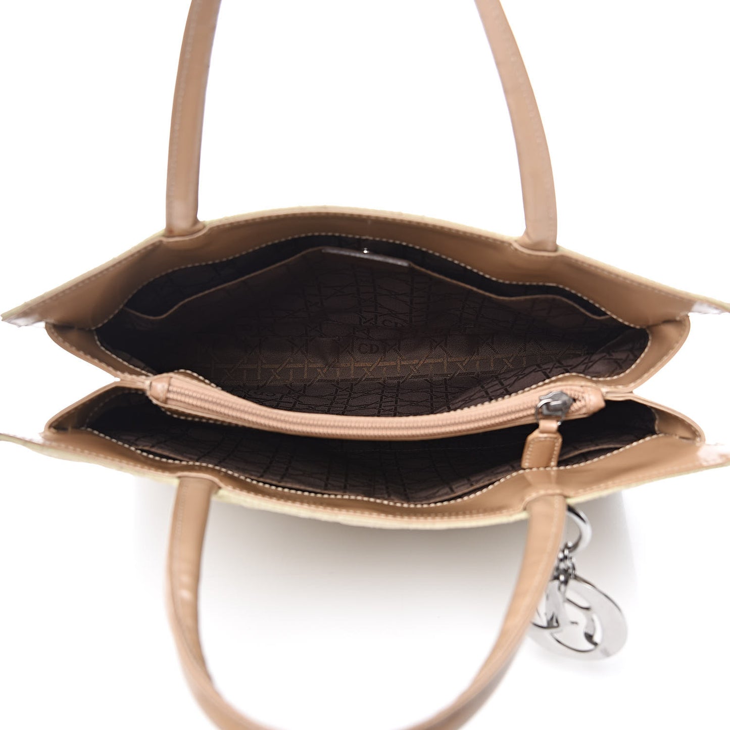 Nylon Cannage Shopper Tote Beige