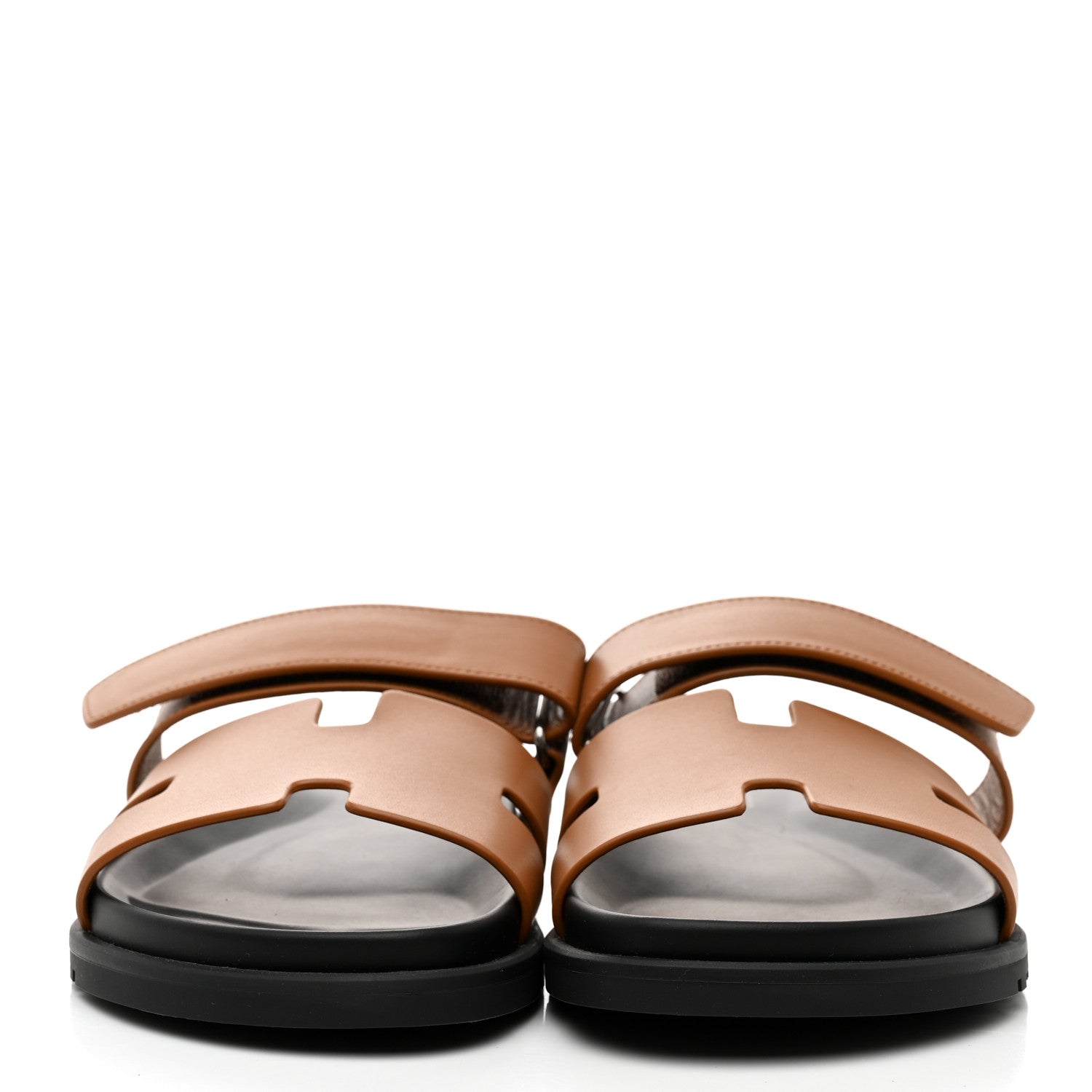 Hermes Calfskin Womens Chypre Sandals 40.5 Gold 2 of 8