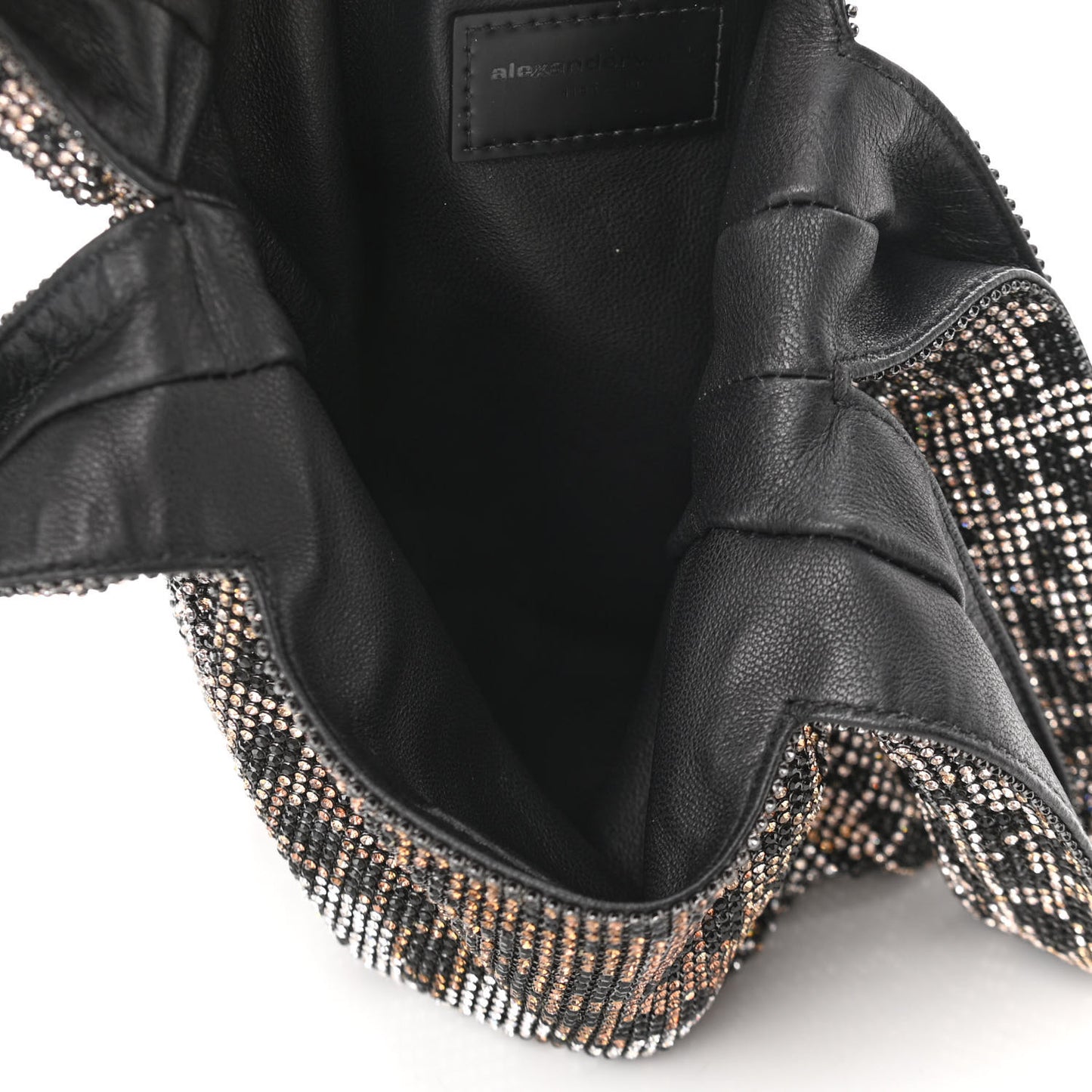Crystal Leopard Mini Wanglock Shopper Black Brown