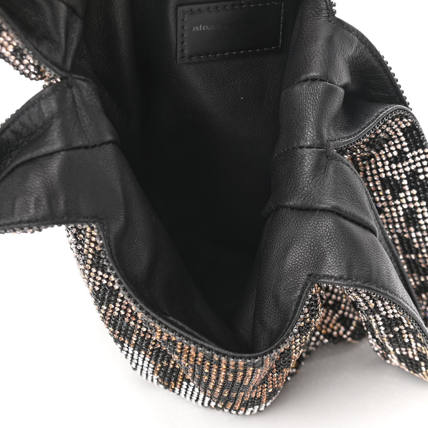 Alexander Wang Crystal Leopard Mini Wanglock Shopper Black Brown 5 of 9