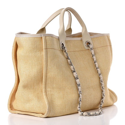 Chanel Woven Straw Raffia Medium Deauville Tote Beige 3 of 13