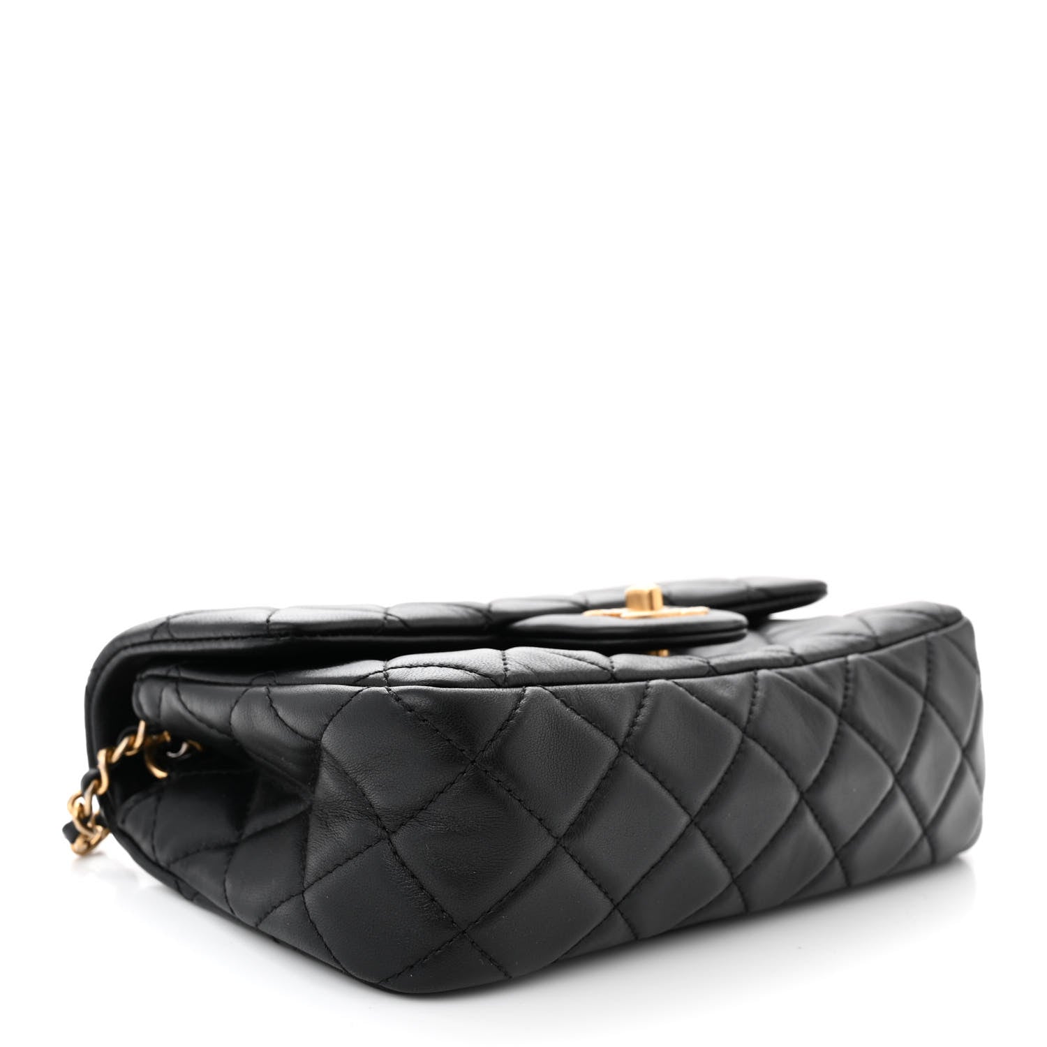 Chanel Lambskin Quilted Mini Rectangular Pearl Crush Flap Black 4 of 10