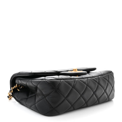 Chanel Lambskin Quilted Mini Rectangular Pearl Crush Flap Black 4 of 10