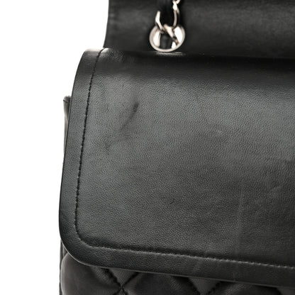 Chanel Lambskin Quilted Jumbo Double Flap Black 15 of 17