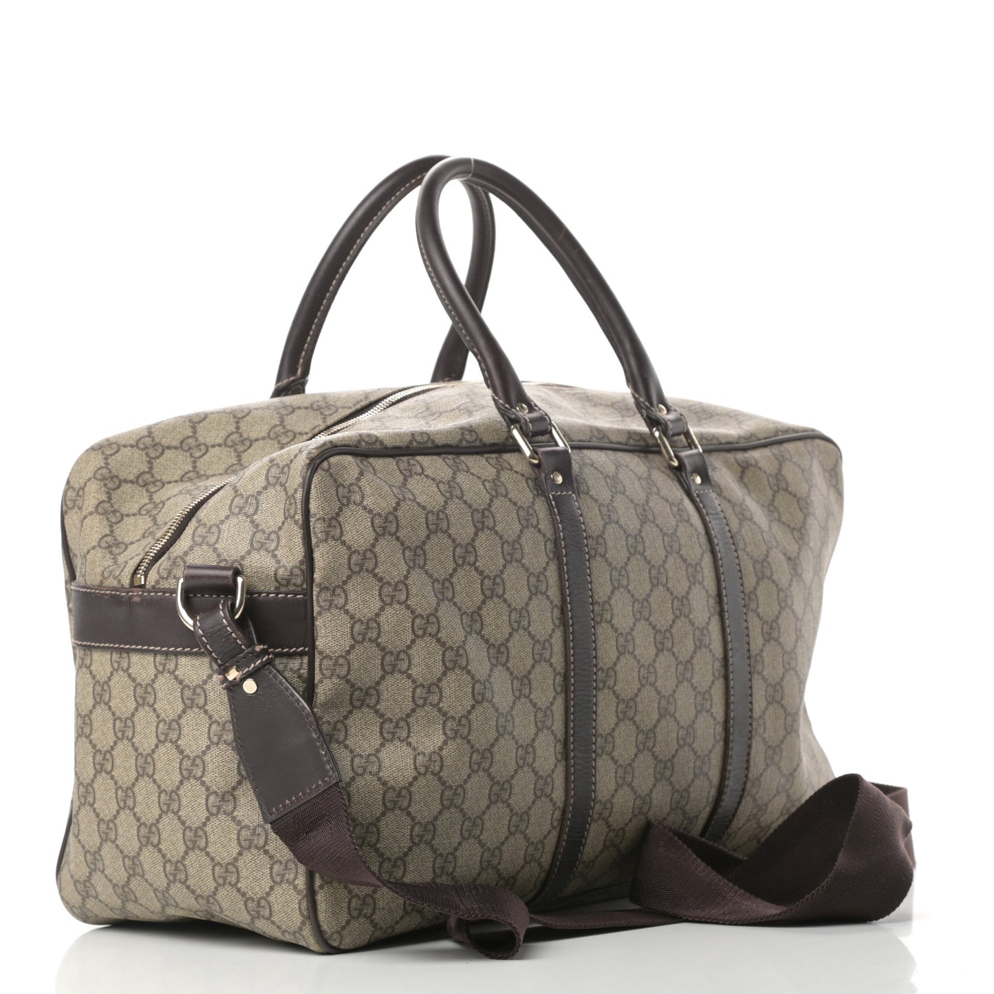 GG Plus Monogram Medium Carry On Duffle Dark Brown