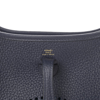 Hermes Taurillon Clemence Evelyne TPM Bleu Nuit 6 of 12