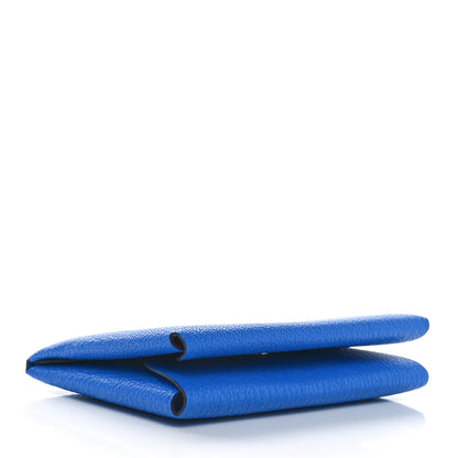 Hermes Chevre Mysore Calvi Duo Card Case Bleu Hydra 4 of 9