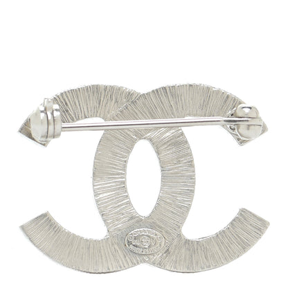 Chanel Crystal Baguette CC Mini Brooch Silver 3 of 6