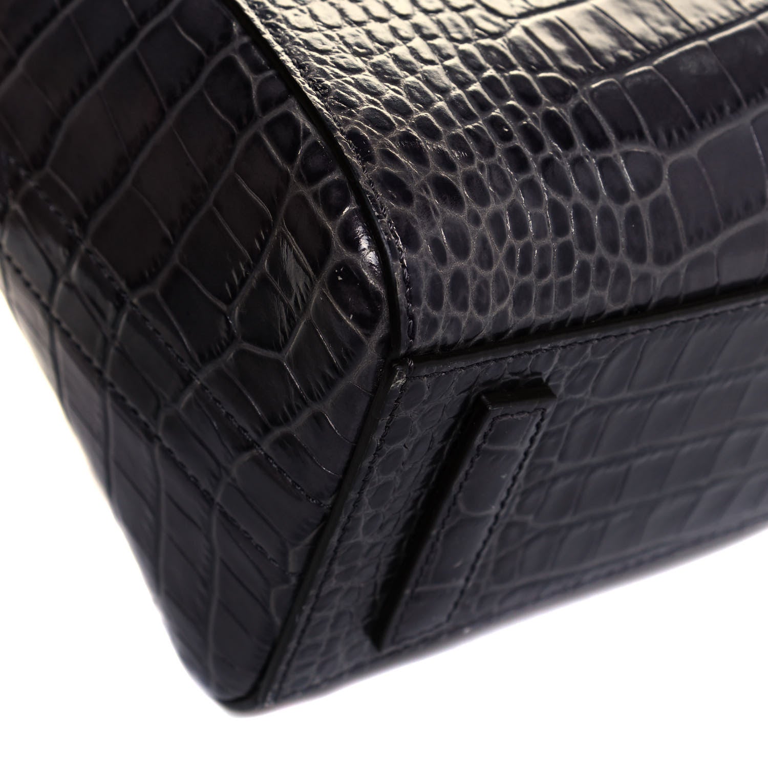 Givenchy Calfskin Crocodile Embossed Mini Antigona Storm Grey 6 of 14