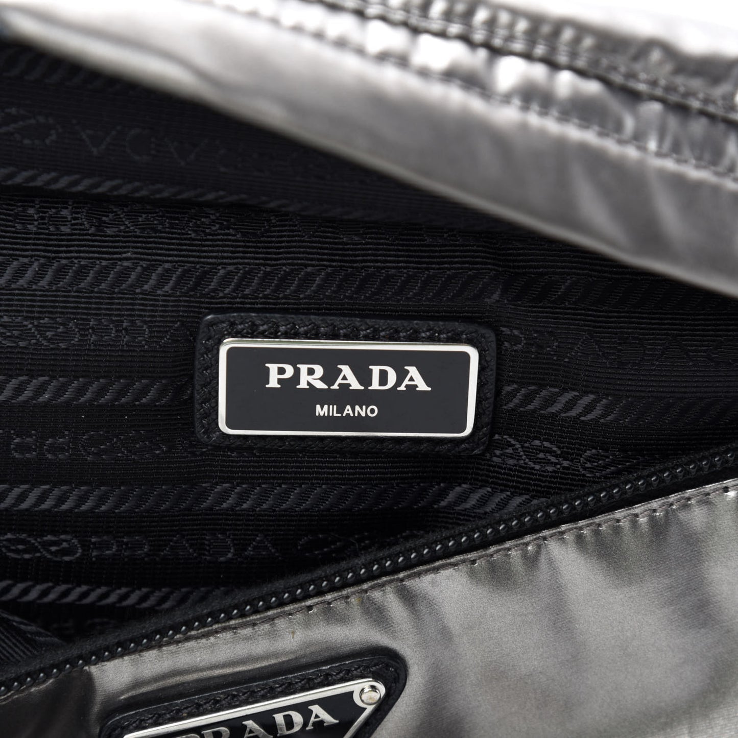 Metallic Tessuto Nylon Metal Belt Bag Ferro