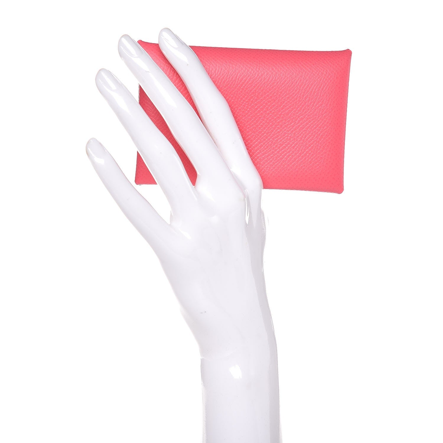 Hermes Epsom Calvi Card Case Rose Azalee 2 of 8