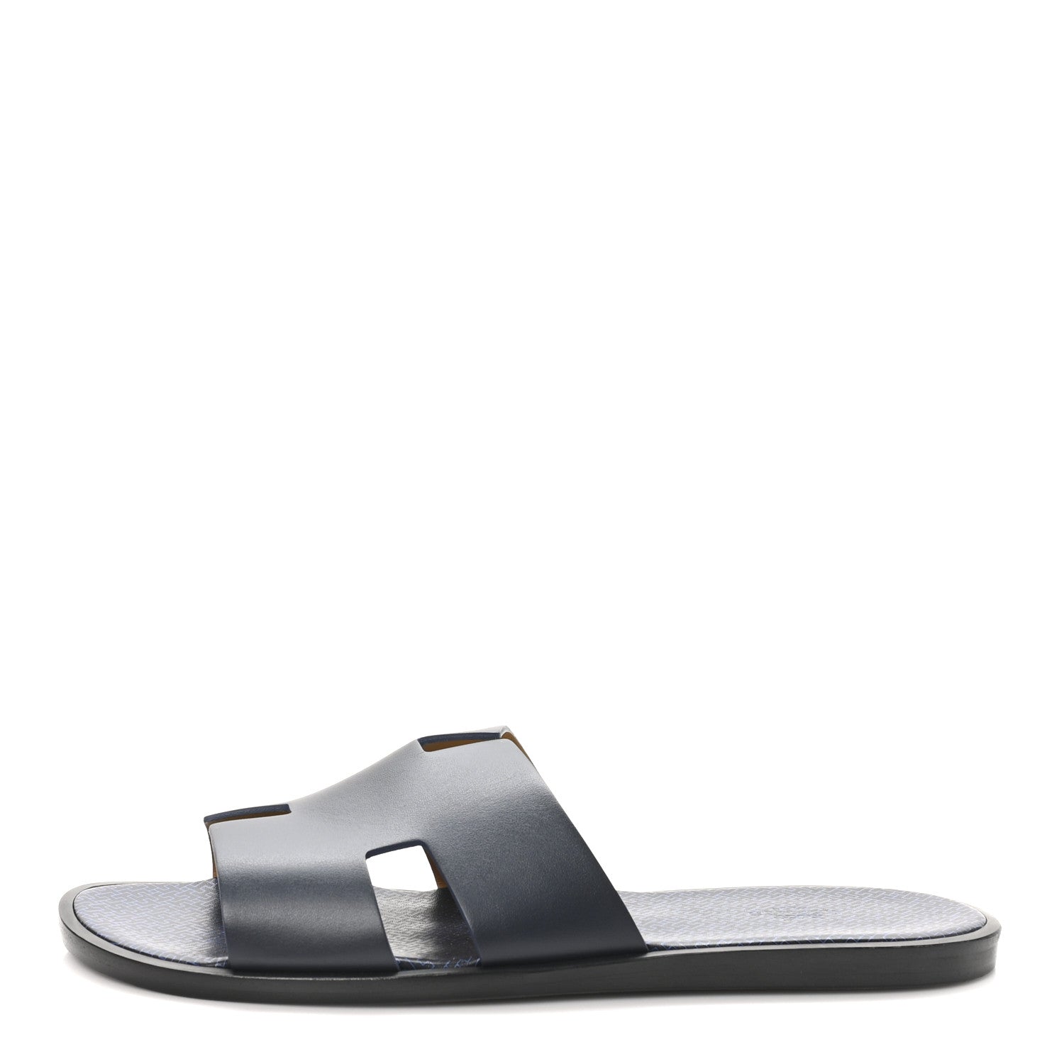 Hermes Calfskin Mens Izmir Sandals 45 Marine 1 of 10