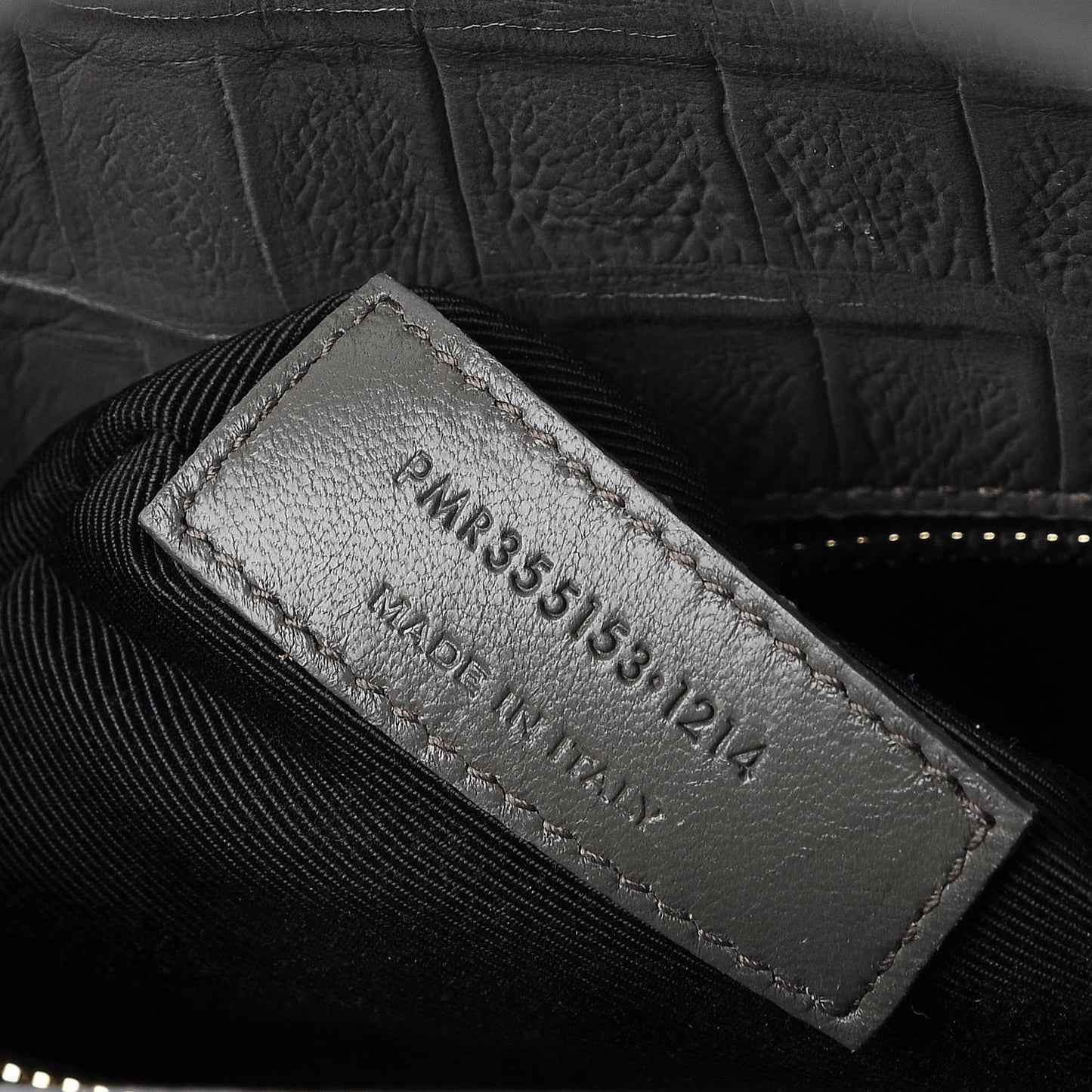 Calfskin Crocodile Embossed Small Sac De Jour Fog