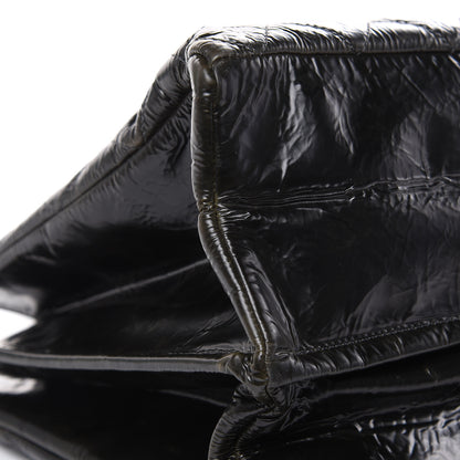 Chanel Aged Glazed Nylon Quilted Shopping Tote Dark Grey 7 of 23