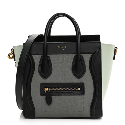 Celine Smooth Drummed Calfskin Nano Luggage Zinc Almond 1 of 10