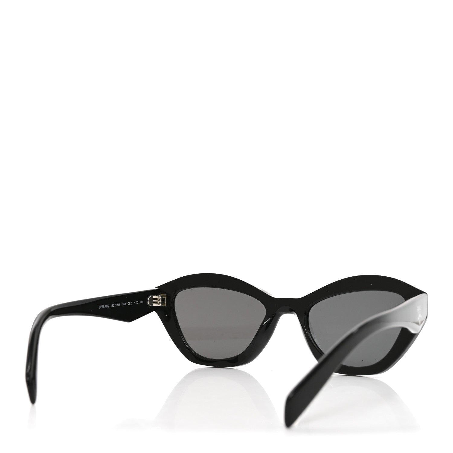 Prada Acetate Logo Sunglasses SPR A02 Black 4 of 6