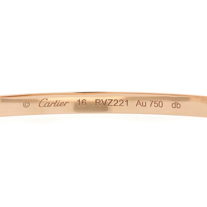 Cartier 18K Pink Gold 6 Diamond Small LOVE Bracelet 16 3 of 5