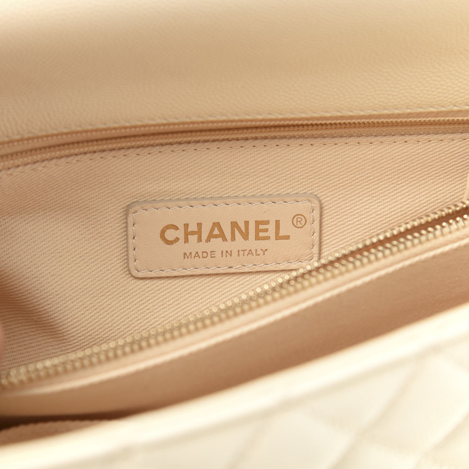 Chanel Caviar Quilted Small Coco Handle Flap White 6 of 11