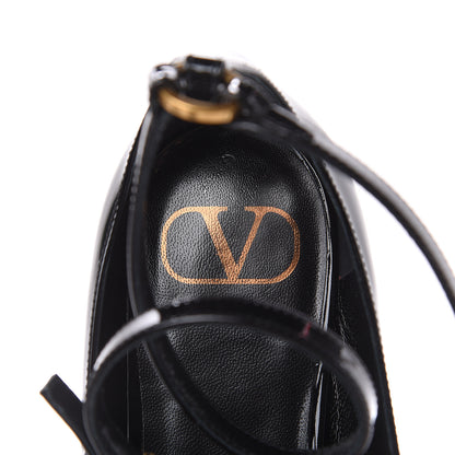 Valentino Garavani Patent Ankle Strap Ballerina Flats 36.5 Black 8 of 10