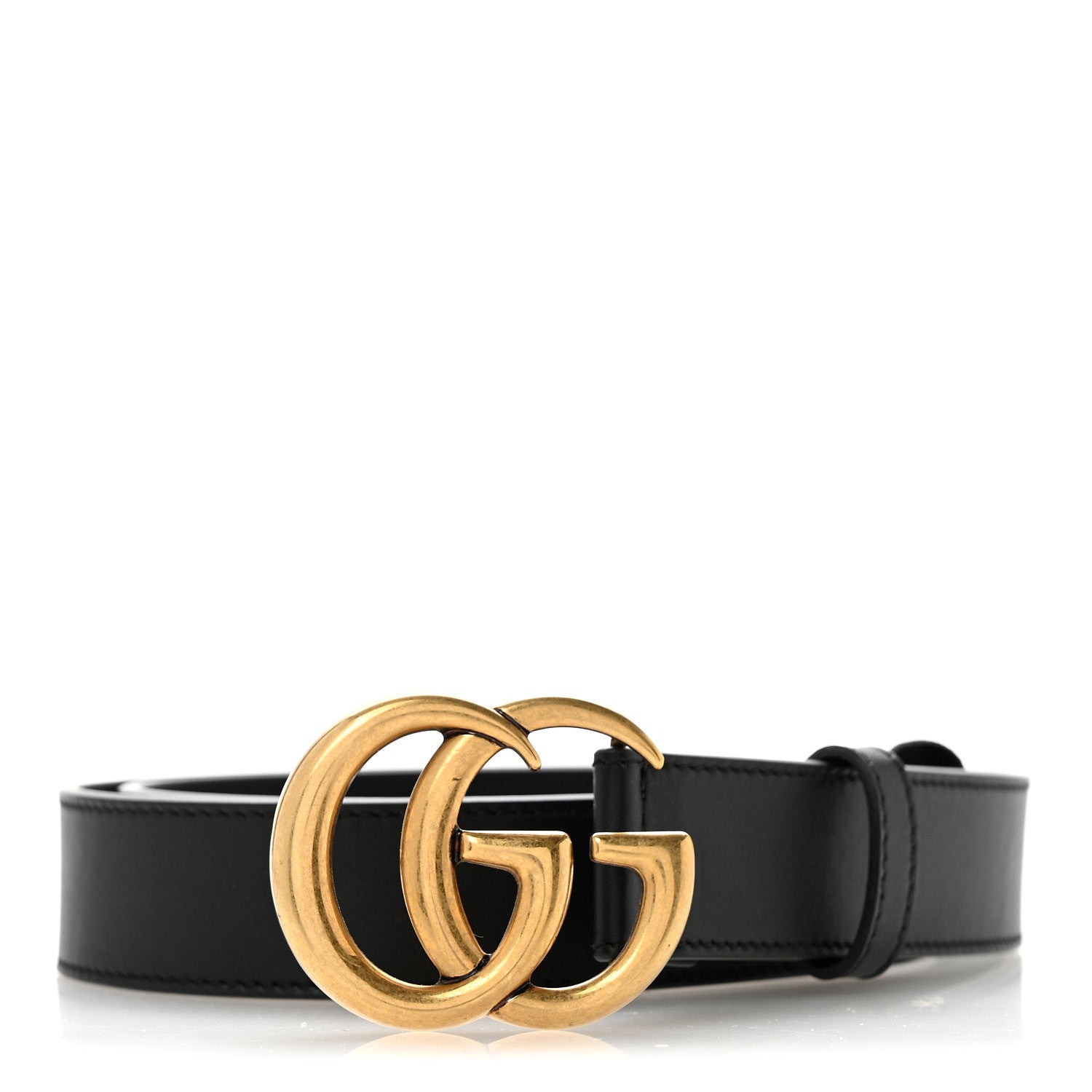 Gucci Calfskin Double G 30mm Belt 80 32 Black 1 of 8