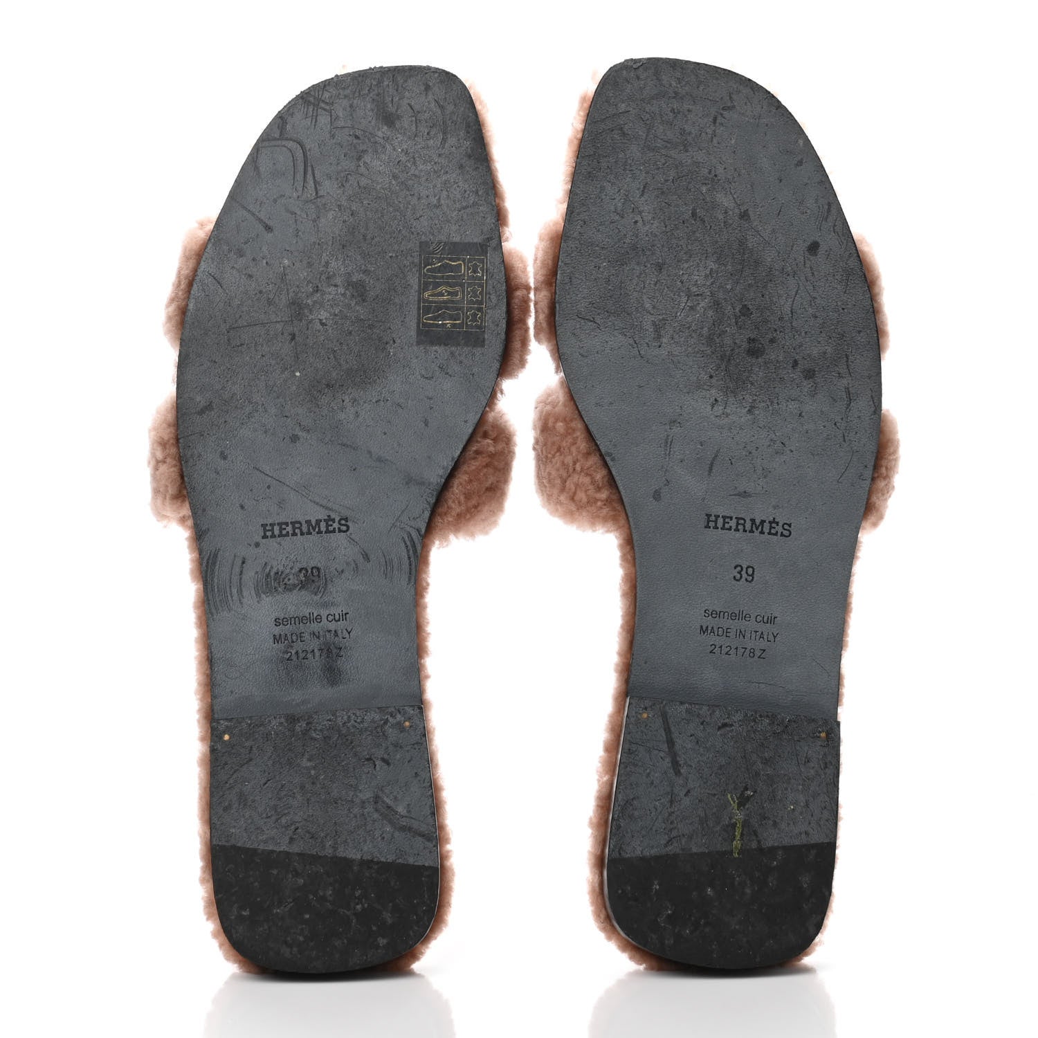 Hermes Woolskin Oran Sandals 39 Rose Aube 4 of 4