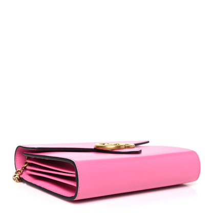 Gucci Smooth Calfskin GG Marmont Chain Wallet Pink Tropical Flower 4 of 11