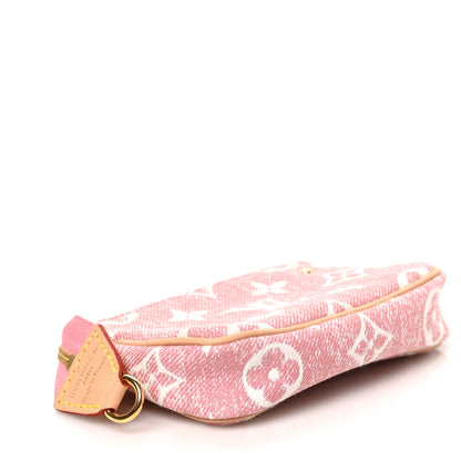 Louis Vuitton Denim Jacquard Monogram Micro Pochette Accessories Rose 4 of 6