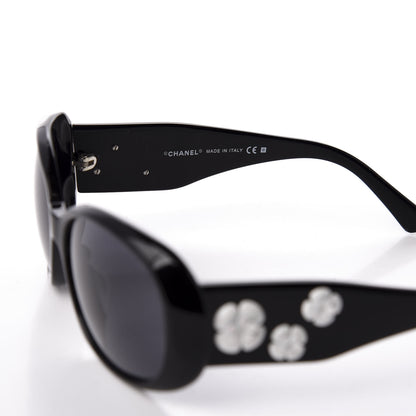 Chanel Camellia CC Sunglasses 5113 Black 5 of 8