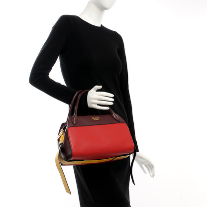 Prada City Calf Ribbon Bowling Bag Fire Engine Red 3 of 9
