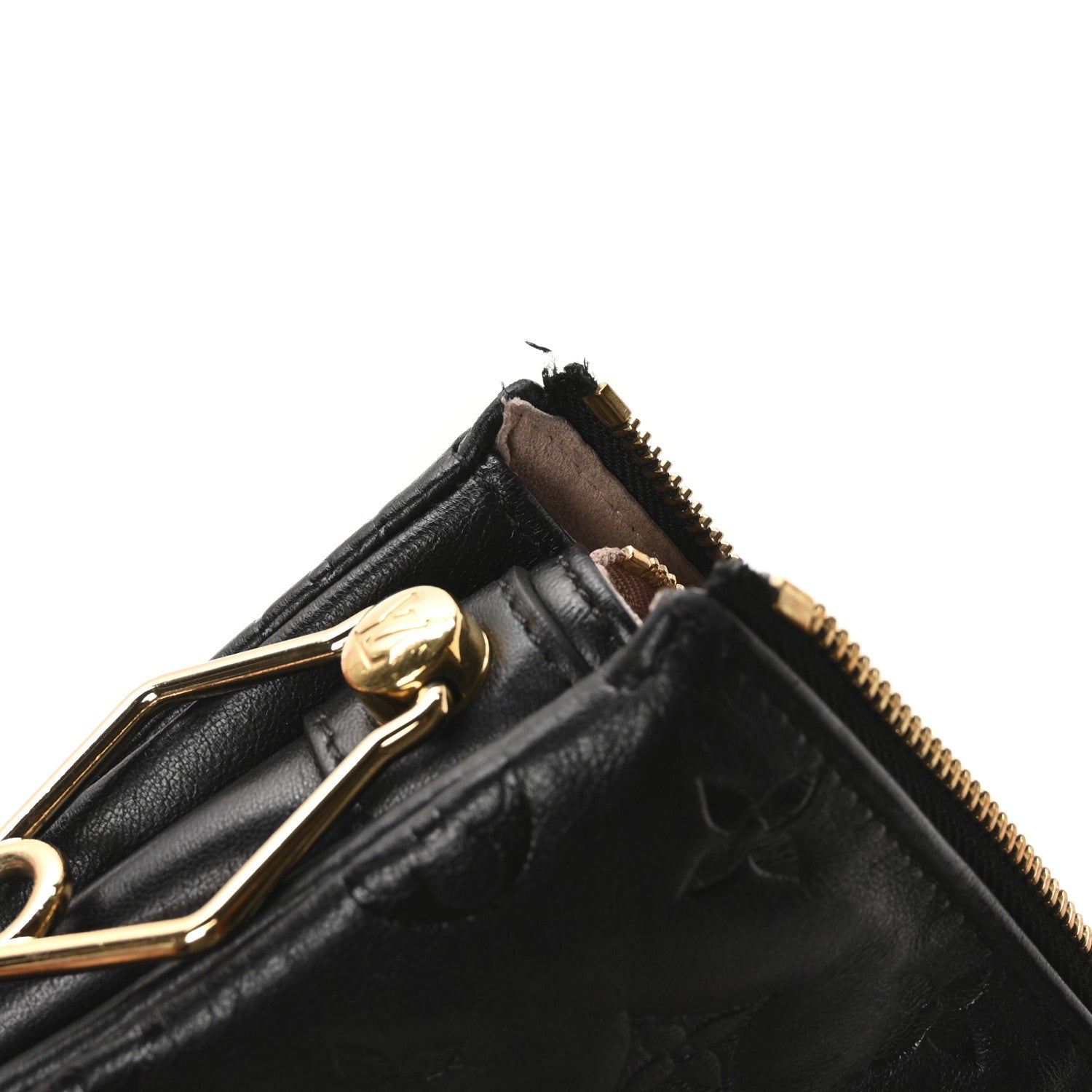 Louis Vuitton Lambskin Embossed Monogram Coussin PM Black Black 11 of 11