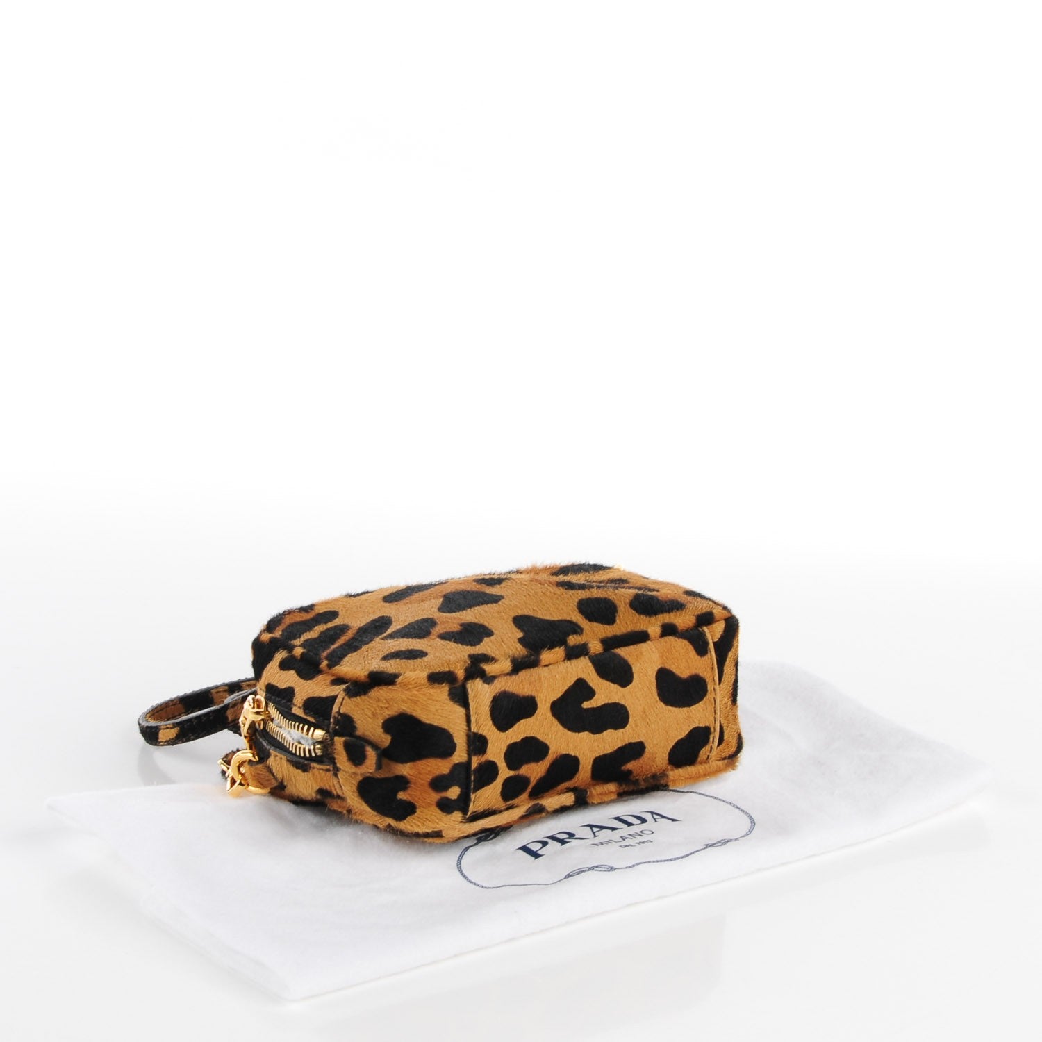 Prada Calf Hair Leopard Print Crossbody Camera Bag Miele Moro 7 of 10