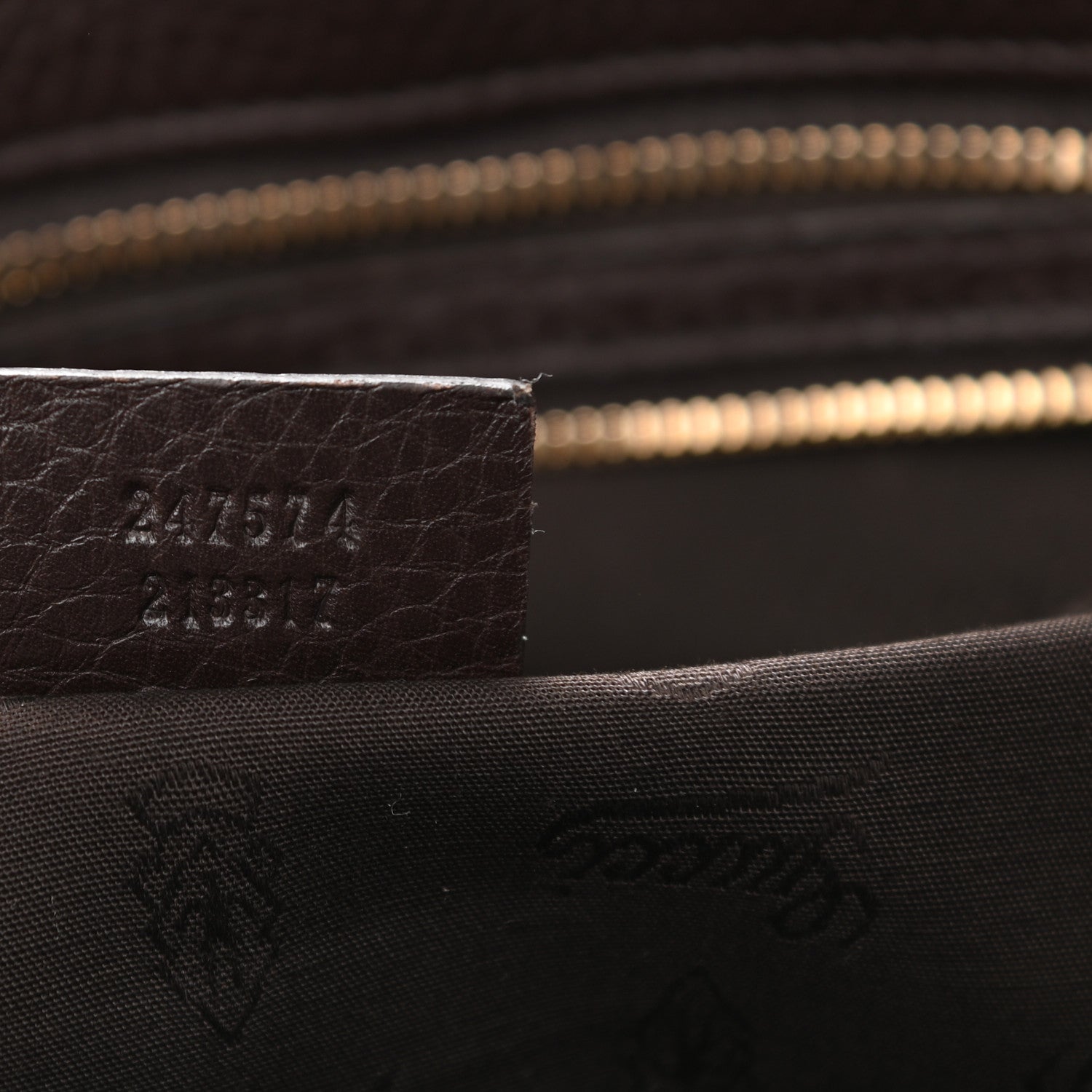 Gucci Calfskin Large Web Heritage Tote Dark Brown 9 of 10