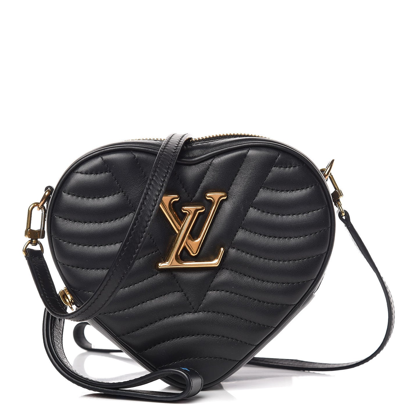 Calfskin New Wave Heart Bag Black