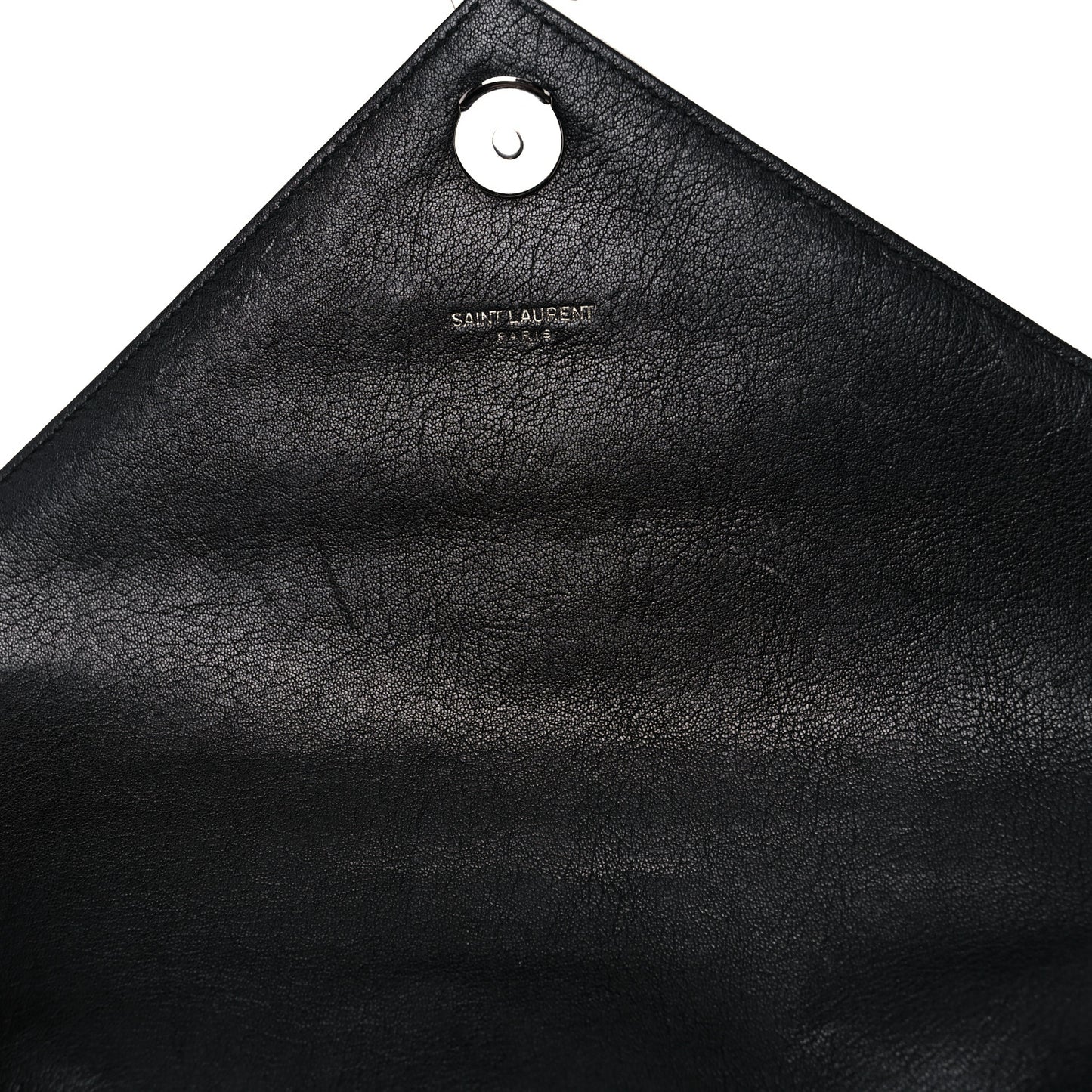 Sheepskin Matelasse Chevron Monogram Medium College Bag Black