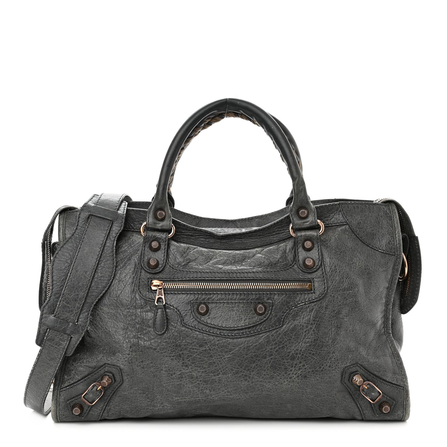 Agneau Giant 12 Rose Gold Hardware City Gris Tarmac Malachite