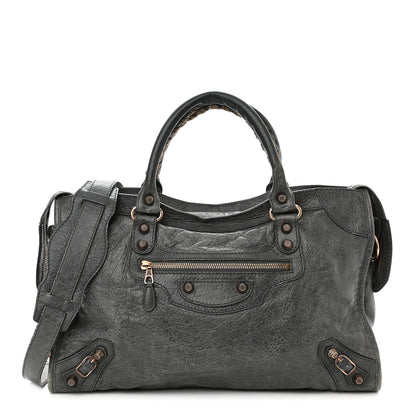 Balenciaga Agneau Giant 12 Rose Gold Hardware City Gris Tarmac Malachite 1 of 13