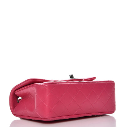 Chanel Lambskin Quilted Mini Rectangular Flap Fuchsia 4 of 11