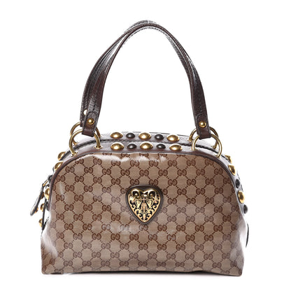 Gucci Crystal Monogram Medium Babouska Dome Bag Brown 1 of 9