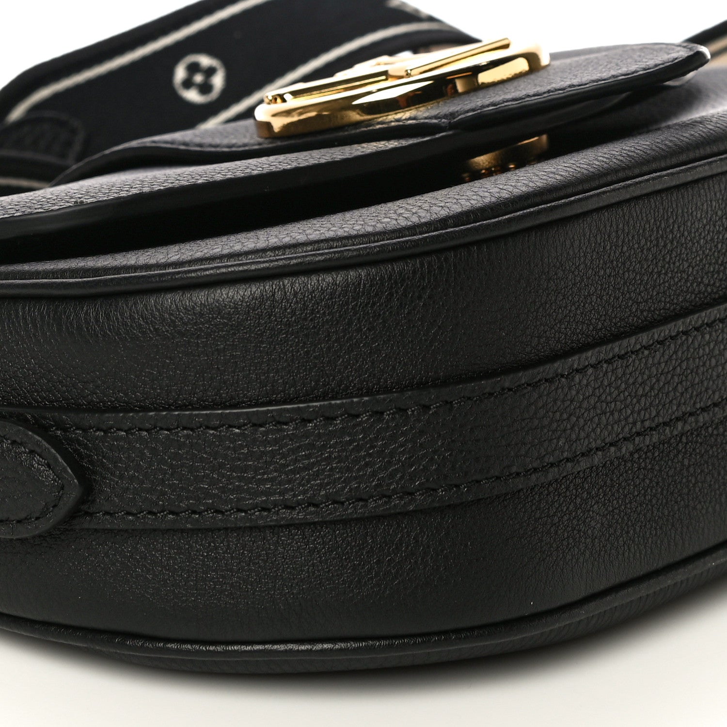 Louis Vuitton Grained Calfskin LV Pont 9 Soft PM Black 8 of 10