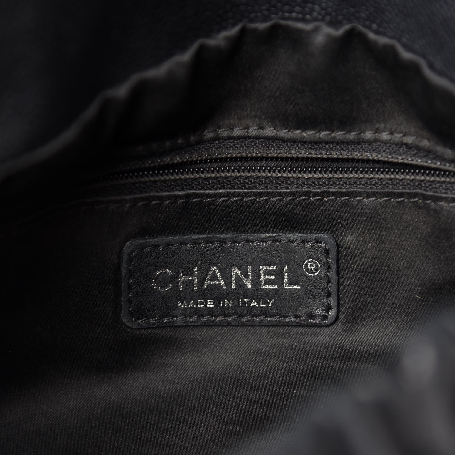 Chanel Crumpled Caviar Quilted Maxi Elastic Flap Black 8 of 10