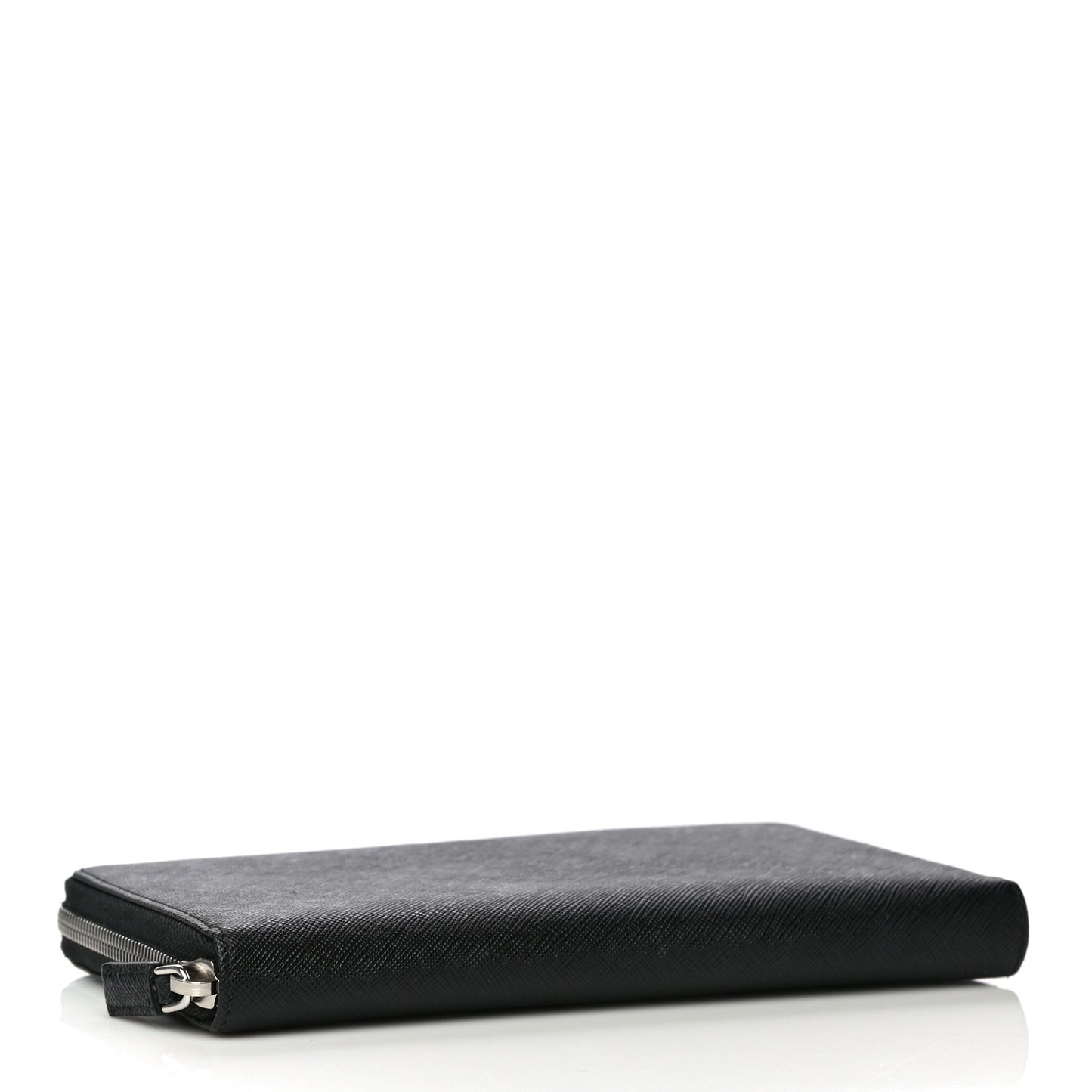 Saffiano Large Zip Around Travel Wallet Black