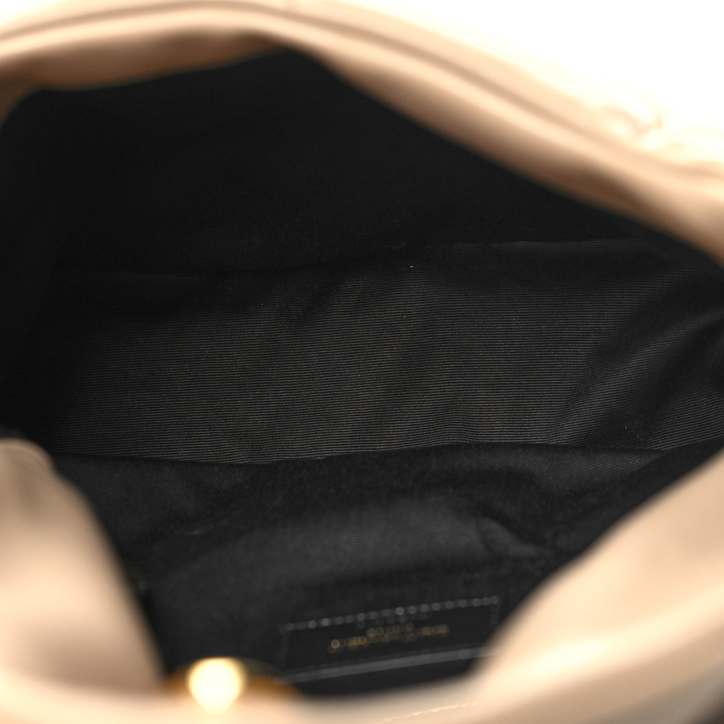 Lambskin Quilted Small Loulou Puffer Monogram Chain Satchel Dark Beige