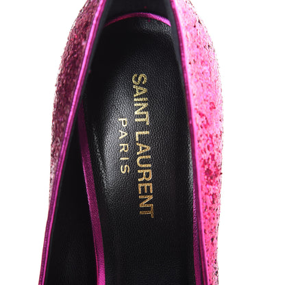 Saint Laurent Glitter Galaxi Paris 80 Pump 36.5 Fushia 9 of 11